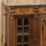 19th Century French Louis XVI Marble Top Walnut Display Buffet