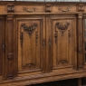 19th Century French Louis XVI Marble Top Walnut Display Buffet