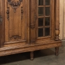 19th Century French Louis XVI Marble Top Walnut Display Buffet