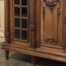19th Century French Louis XVI Marble Top Walnut Display Buffet