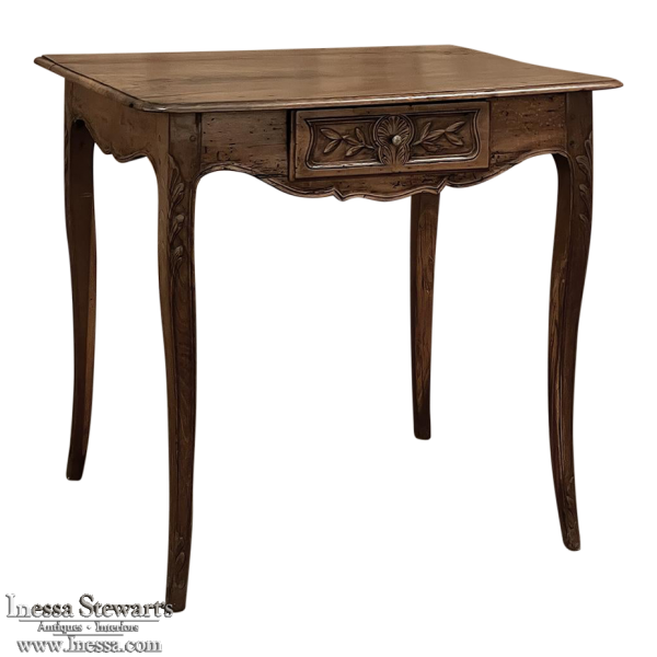 18th Century Country French Walnut End Table