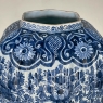 19th Century Delft Hand-Painted Blue & White Lidded Urn