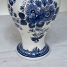 19th Century Hand-Painted Delft Blue & White Lidded Urn
