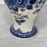 19th Century Hand-Painted Delft Blue & White Lidded Urn