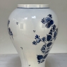 19th Century Hand-Painted Delft Blue & White Lidded Urn
