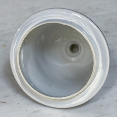 19th Century Hand-Painted Delft Blue & White Lidded Urn