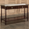 19th Century French Directoire Mahogany Marble Top Console ~ Sofa Table