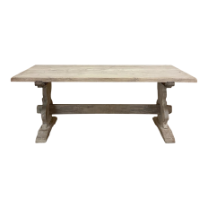 Antique Rustic Trestle Table in Stripped Sycamore