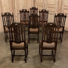 Set of Eight 19th Century French Renaissance Dining Chairs
