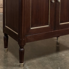 Antique French Directoire Style Marble Top Cabinet ~ Confiturier