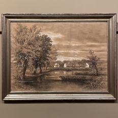 19th Century Framed Pastel by Francois Stroobant (1819-1916)