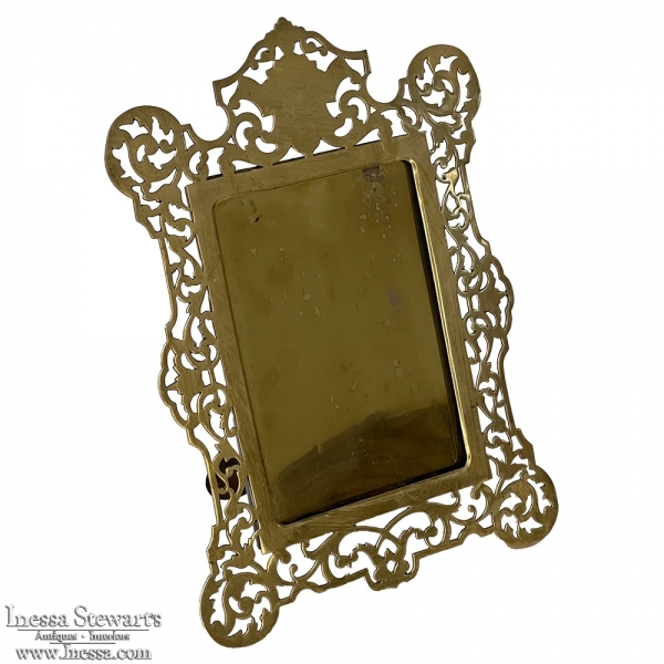 Antique French Brass Picture Frame