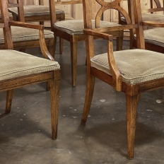 Set of 9 Antique English Dining Chairs includes 2 Armchairs