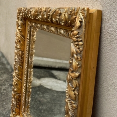 Antique French Louis XIV Giltwood Mirror