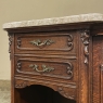 Antique French Louis XV Display Buffet with Travertine