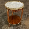 Antique French Louis XVI Marble Top Round End Table ~ Gueridon