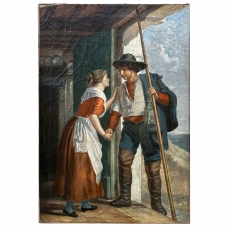 19th Century Oil Painting on Canvas