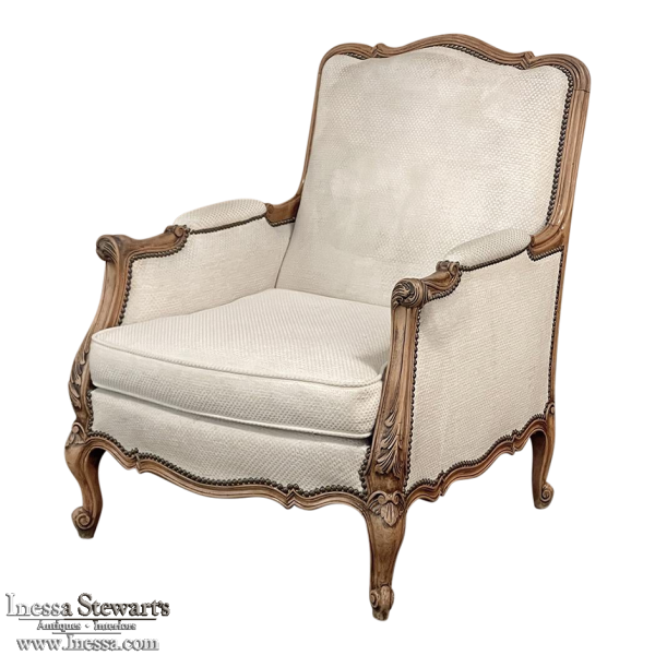 Antique French Louis XV Armchair ~ Bergere