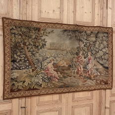 19th Century Flemish Hand-Knotted Romantic Tapestry