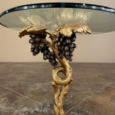 Mid-Century Carved Giltwood and Glass Lamp Table ~ Center Table