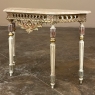 Antique Italian Neoclassical Painted Console with Travertine Top