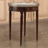 19th Century French Directoire Mahogany Marble Top End Table