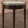 19th Century French Directoire Mahogany Marble Top End Table
