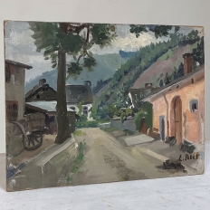 Vintage Oil Painting on Panel by E. Peret