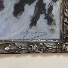 Antique Framed Gouache Painting by A. Jeseanne