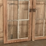 Set of 3 Vintage Solid Pine Windows with Hand-Rolled Glass
