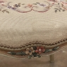 Antique French Louis XV Hand-Painted Needlepoint Footstool