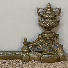 19th Century French Louis XIV Bronze Fireplace Fender Set