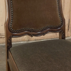 Set of 8 Antique Italian Walnut Dining Chairs