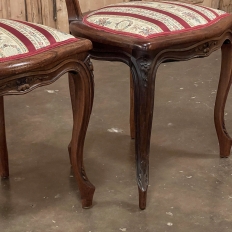 Set of 12 French Louis XV Walnut Dining Chairs