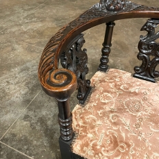 19th Century Italian Renaissance Corner Armchair