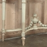 Grand French Louis XVI Painted Demilune Console with Carrara Marble Top