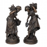 Pair 19th Century French Bronze Statues by Auguste Moreau (1855-1919)
