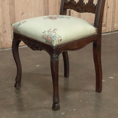 Pair Antique Liegoise Louis XIV Style Side Chairs