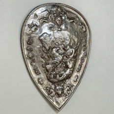 Antique Decorative Nickel-Plated Brass Wall Shield