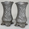Pair Art Nouveau Cast Iron Painted Jardinieres ~ Urns