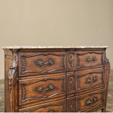 19th Century French Louis XIV Marble Top Commode ~ Chest of Drawers