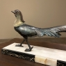 Art Deco Bronze Statue of Pheasant on Marble Base