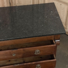 19th Century French Empire Marble Top Commode