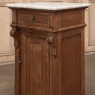 19th Century Second Empire Pine Marble Top Nightstand