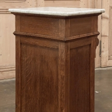 19th Century Second Empire Pine Marble Top Nightstand
