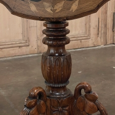 19th Century Swiss Inlaid Tilt-Top Center Table