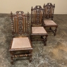 Set of 6 Antique French Renaissance Barley Twist Dining Chairs