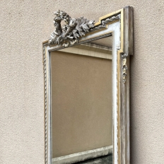 Grand 19th Century French Louis XVI Painted Mirror
