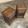 Pair 19th Century Signed Country French Nightstands ~ Cabinets