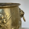 19th Century French Embossed Brass Jardiniere